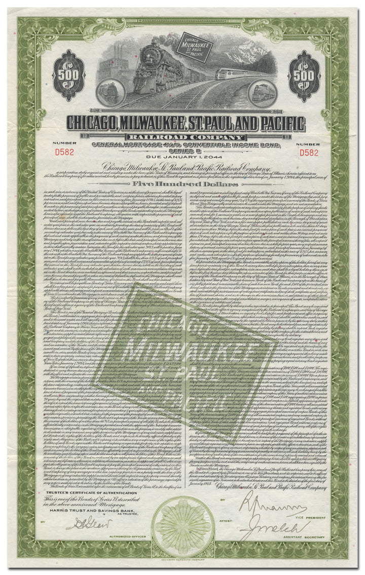 Chicago, Milwaukee, St. Paul and Pacific Railroad Company Bond Certificate