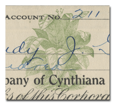 Burley Tobacco Company of Cynthiana Stock Certificate