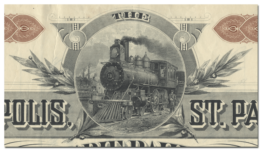 Minneapolis, St. Paul and Sault Ste. Marie Railway Company Stock Certificate