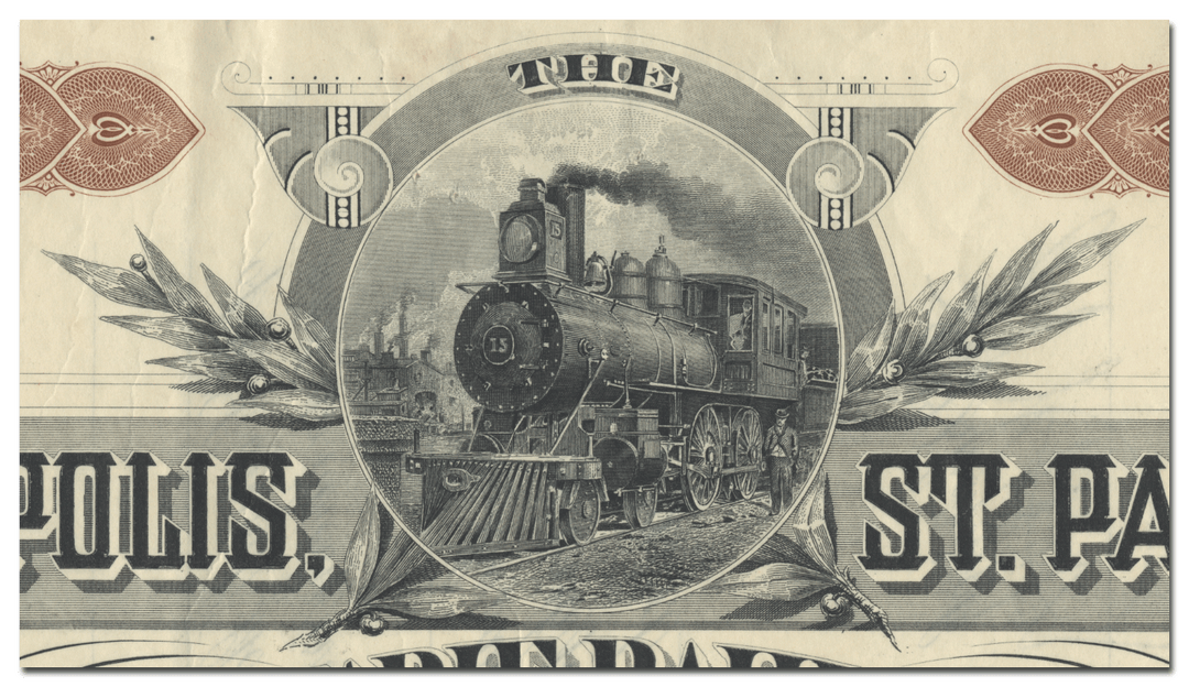 Minneapolis, St. Paul and Sault Ste. Marie Railway Company Stock Certificate