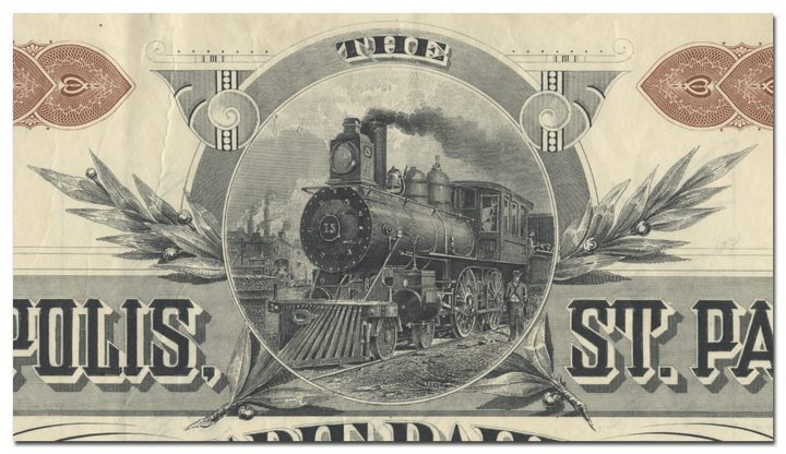 Minneapolis, St. Paul and Sault Ste. Marie Railway Company Stock Certificate