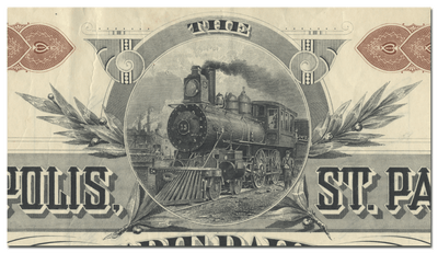Minneapolis, St. Paul and Sault Ste. Marie Railway Company Stock Certificate