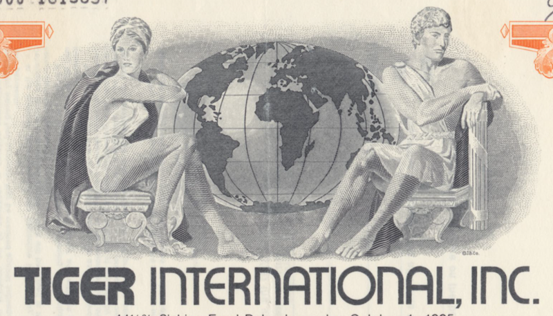 Tiger International, Inc. Bond Certificate