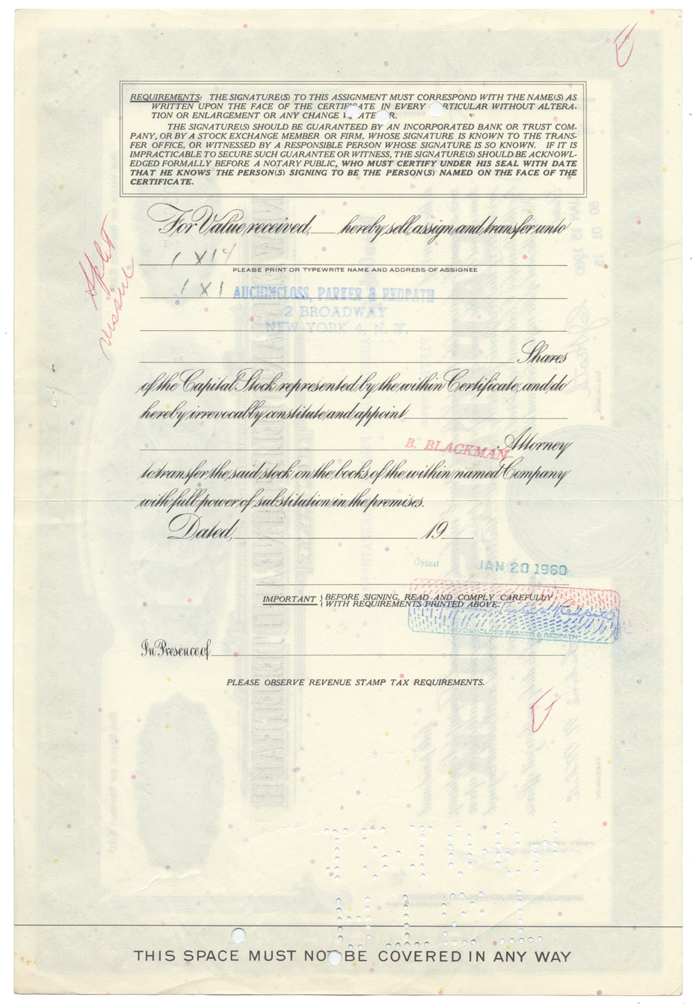 New England Telephone and Telegraph Company Stock Certificate