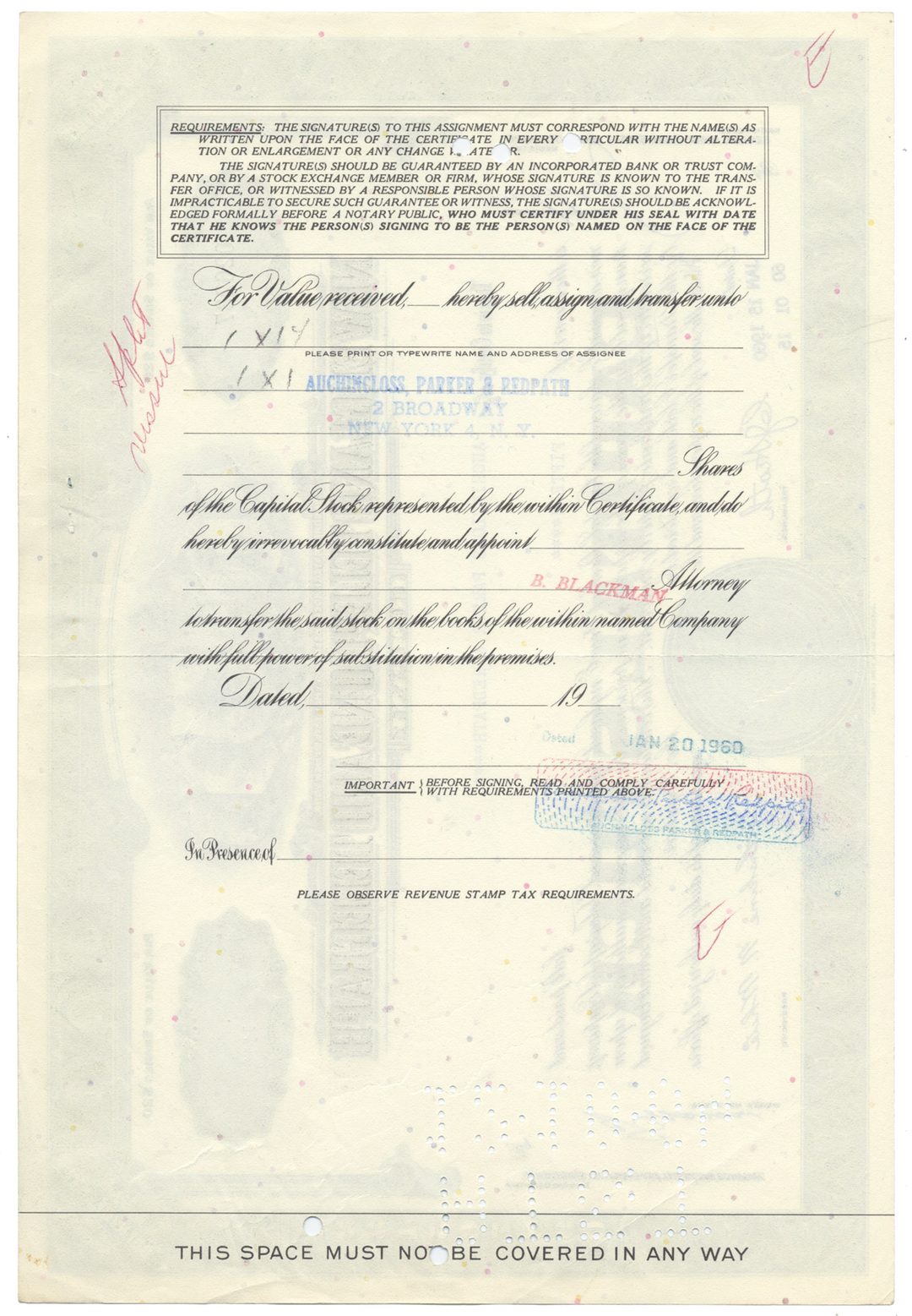 New England Telephone and Telegraph Company Stock Certificate