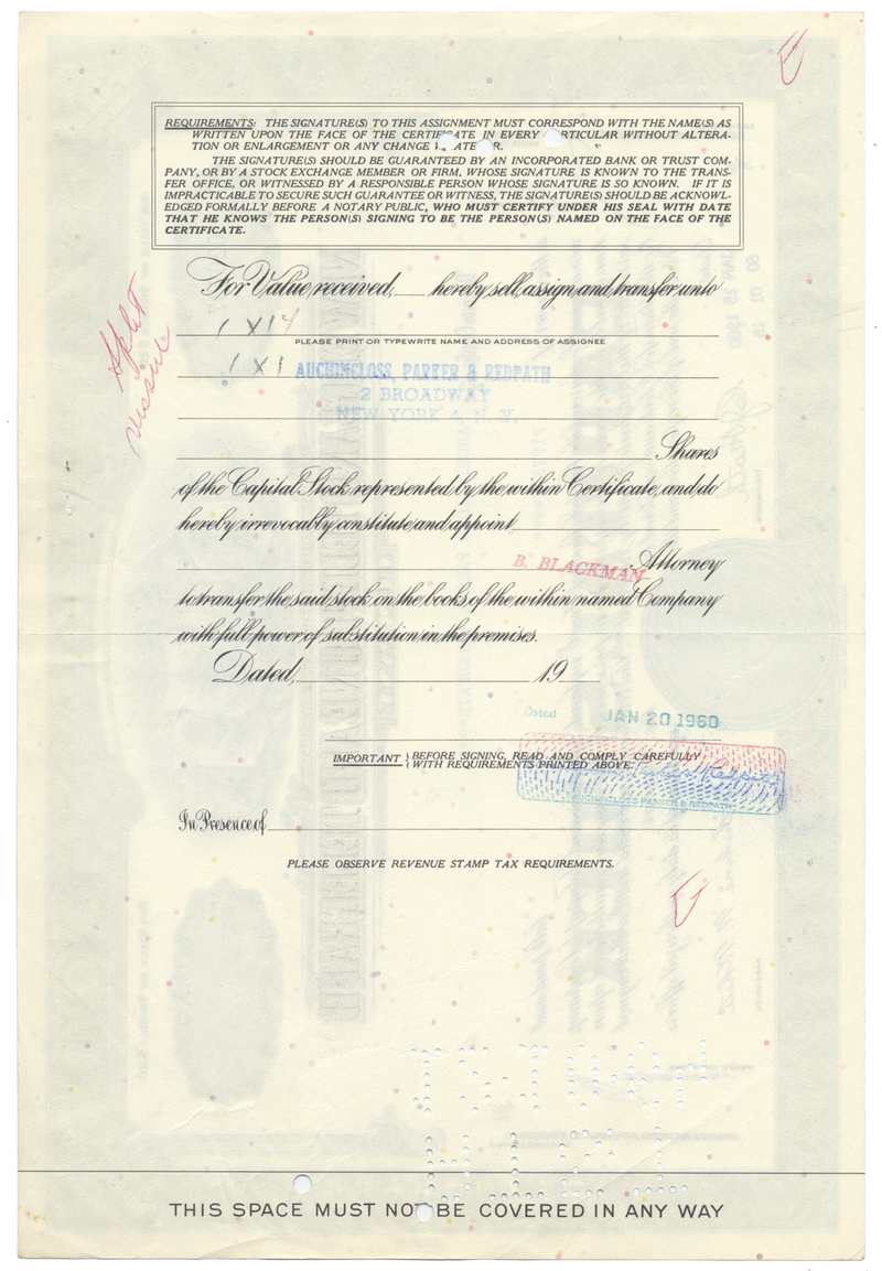 New England Telephone and Telegraph Company Stock Certificate