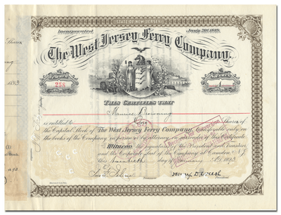 West Jersey Ferry Company Stock Certificate