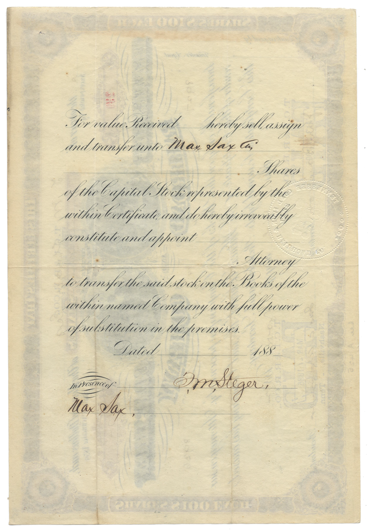 Tennessee Coal, Iron and Railroad Company Stock Certificate