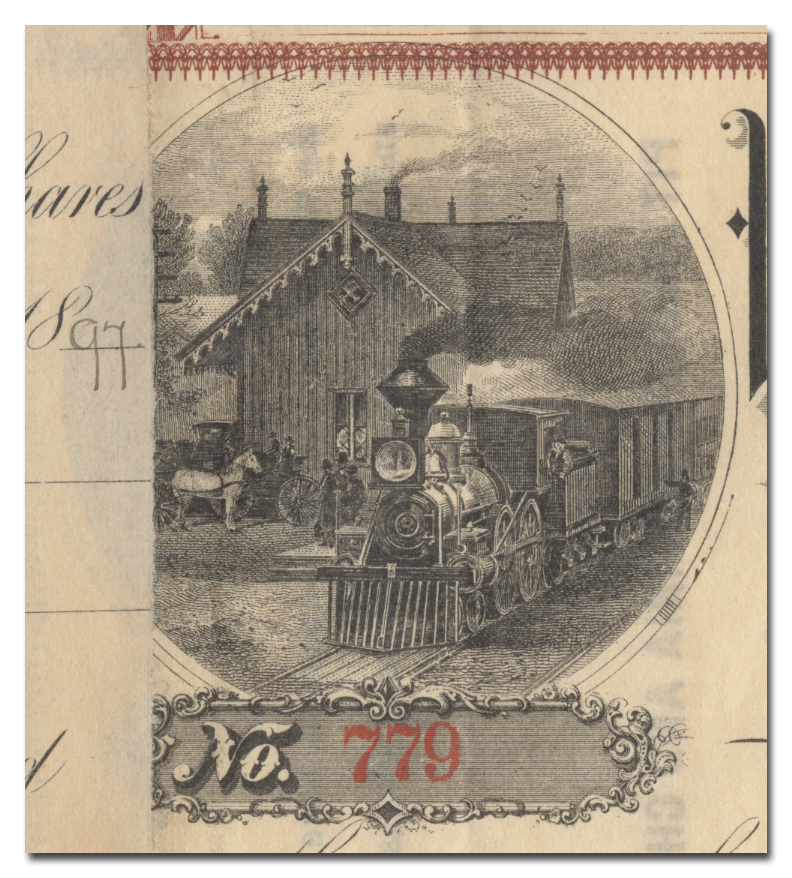 Pittsburgh, Virginia and Charleston Railway Company Stock Certificate