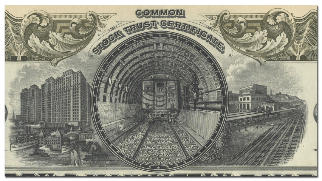 Hudson & Manhattan Railroad Company Stock Certificate