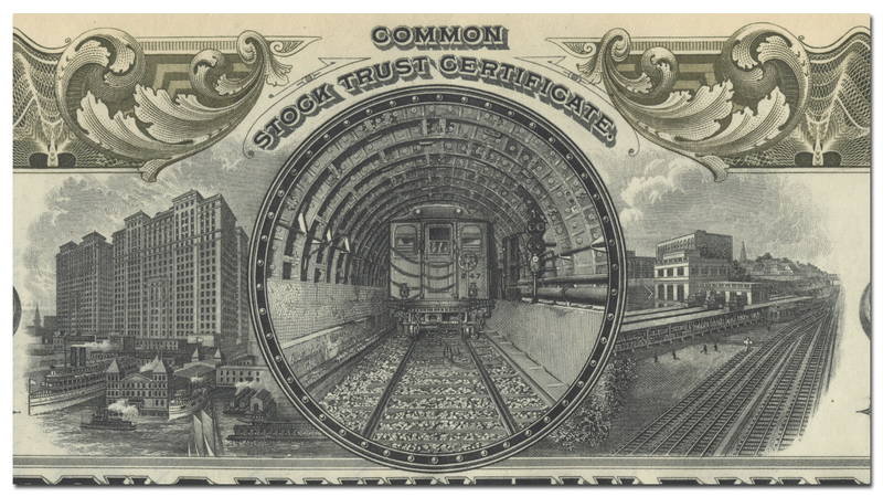 Hudson & Manhattan Railroad Company Stock Certificate