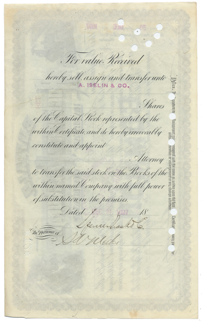 Buffalo, Rochester and Pittsburgh Railroad Company Stock Certificate