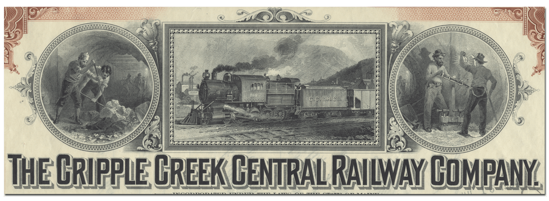 Cripple Creek Central Railway Company Stock Certificate