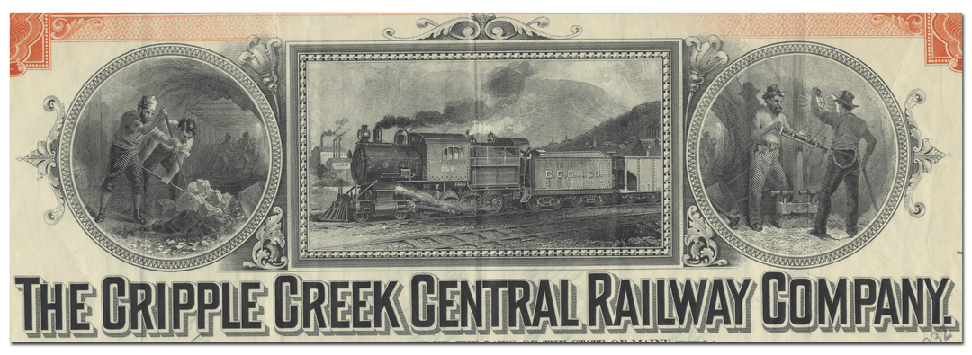 Cripple Creek Central Railway Company Stock Certificate