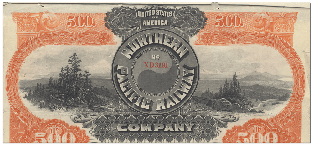 Northern Pacific Railway Company Bond Certificate (Back)