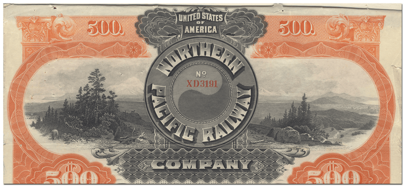 Northern Pacific Railway Company Bond Certificate (Back)