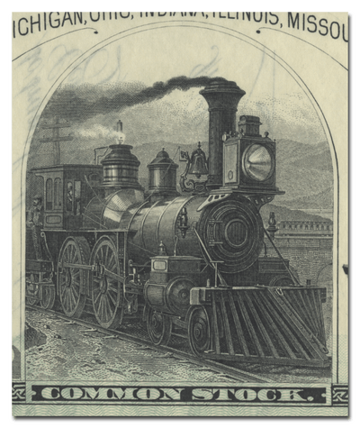 Wabash Railroad Company Stock Certificate