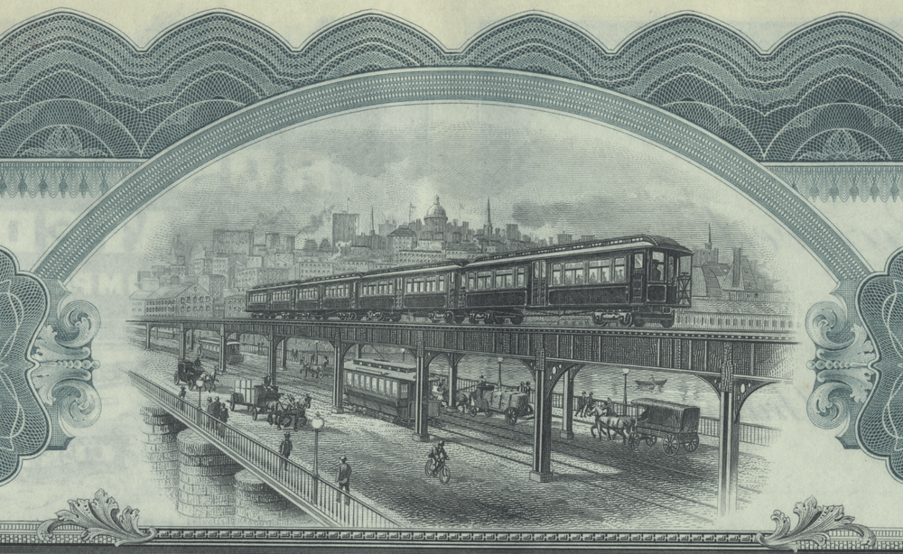 Boston Elevated Railway Company Bond Certificate