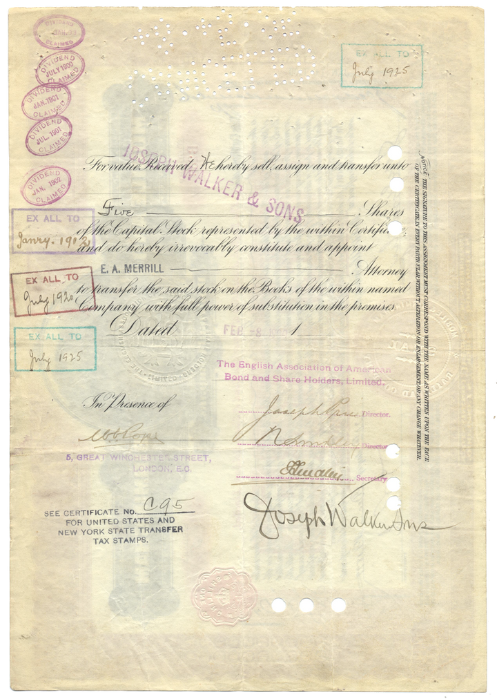 Mobile and Birmingham Railroad Company Stock Certificate