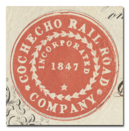 Cocheco Rail Road Company Stock Certificate