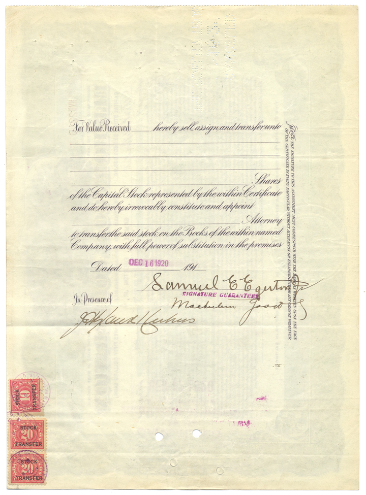 Elk Horn Coal Corporation Stock Certificate