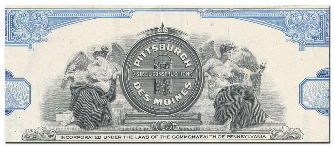 Pittsburgh-Des Moines Steel Company Stock Certificate