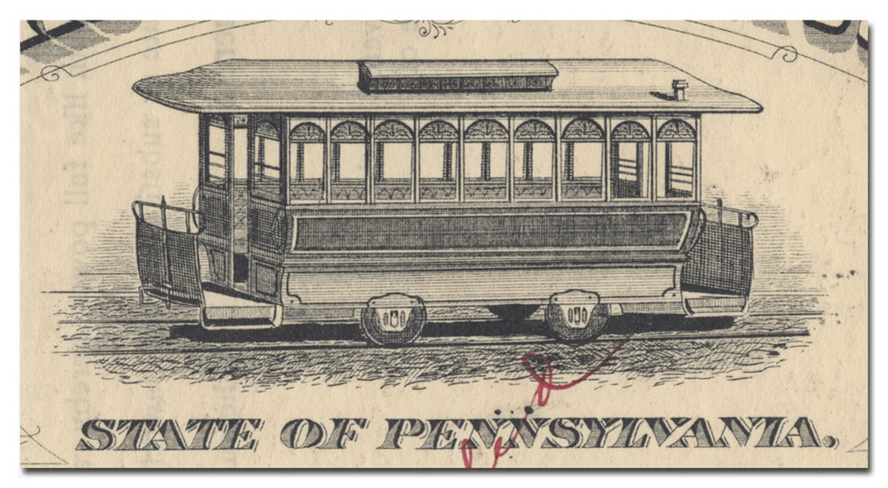 Chester Street Railway Company Stock Certificate