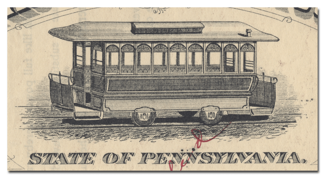 Chester Street Railway Company Stock Certificate