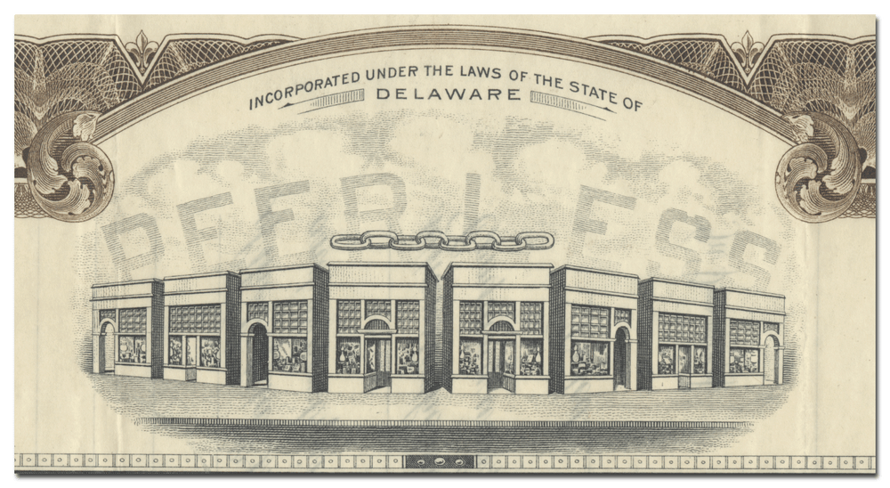 Peerless Drug Company Stock Certificate