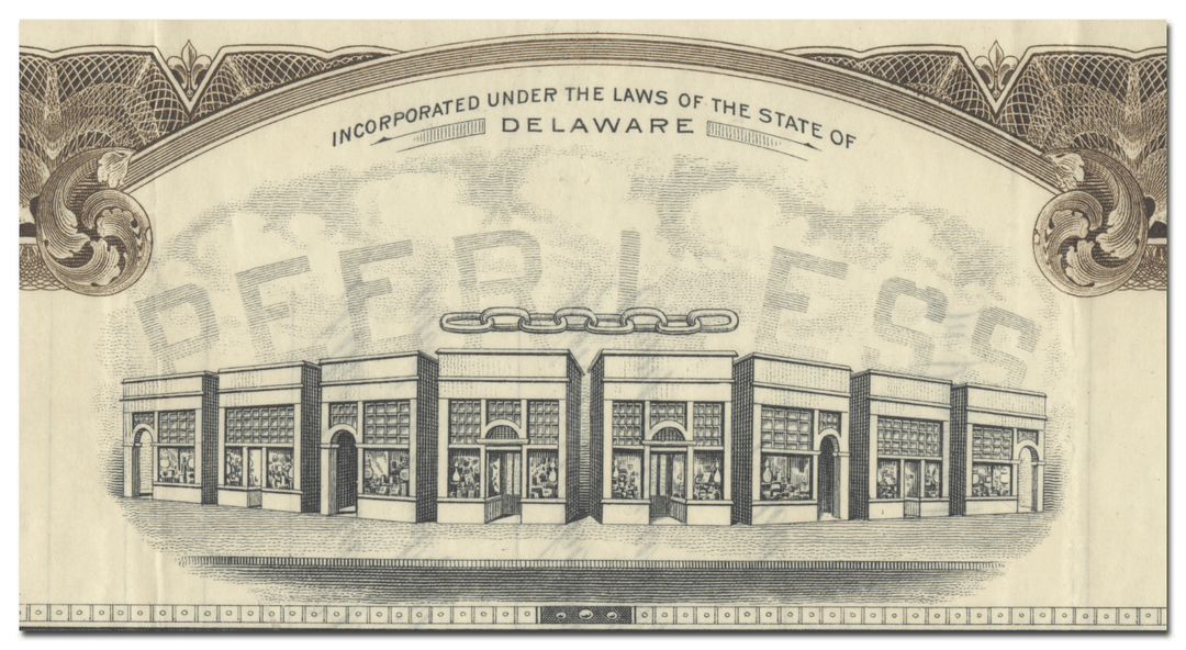 Peerless Drug Company Stock Certificate