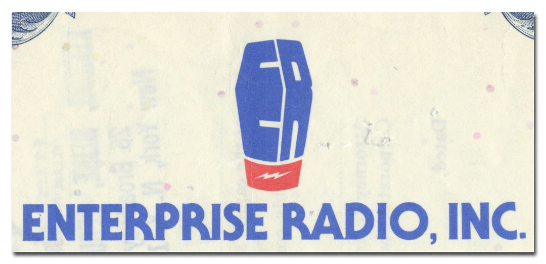 Enterprise Radio Stock Certificate