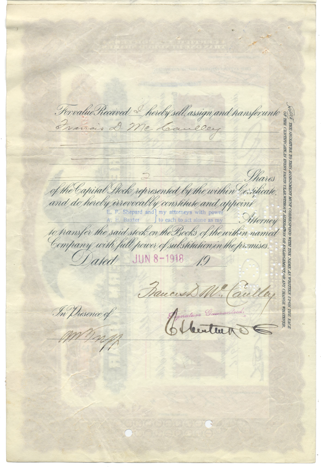 Great Western Sugar Company Stock Certificate