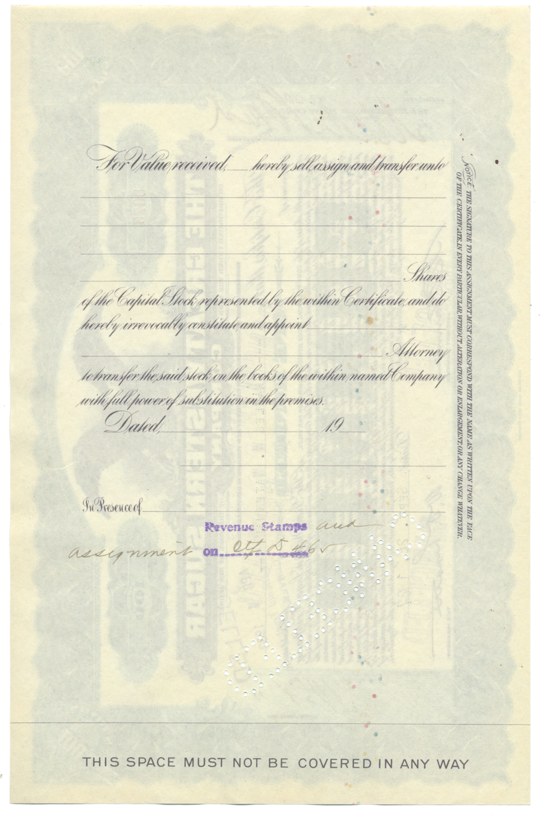 Great Western Sugar Company Stock Certificate