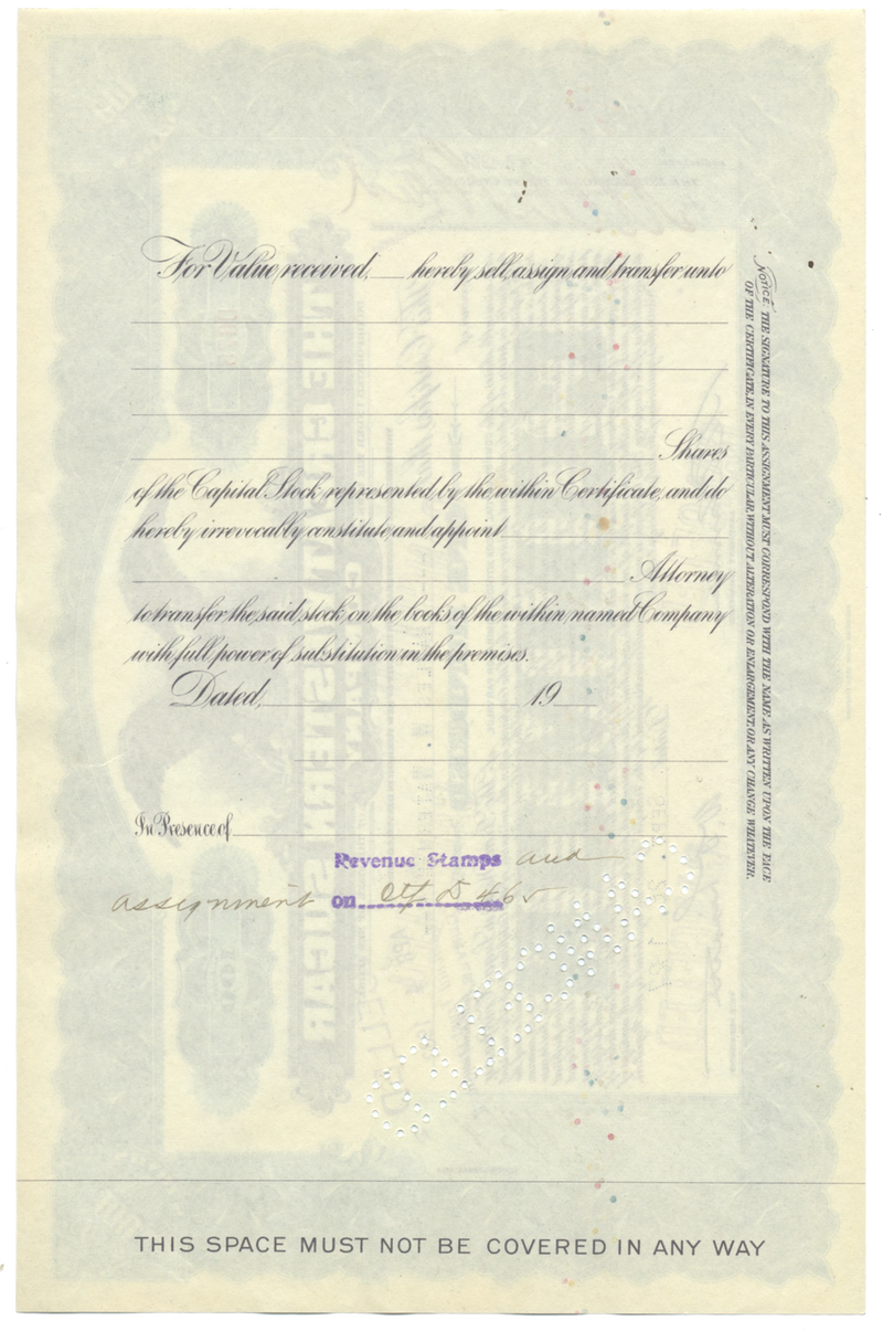 Great Western Sugar Company Stock Certificate