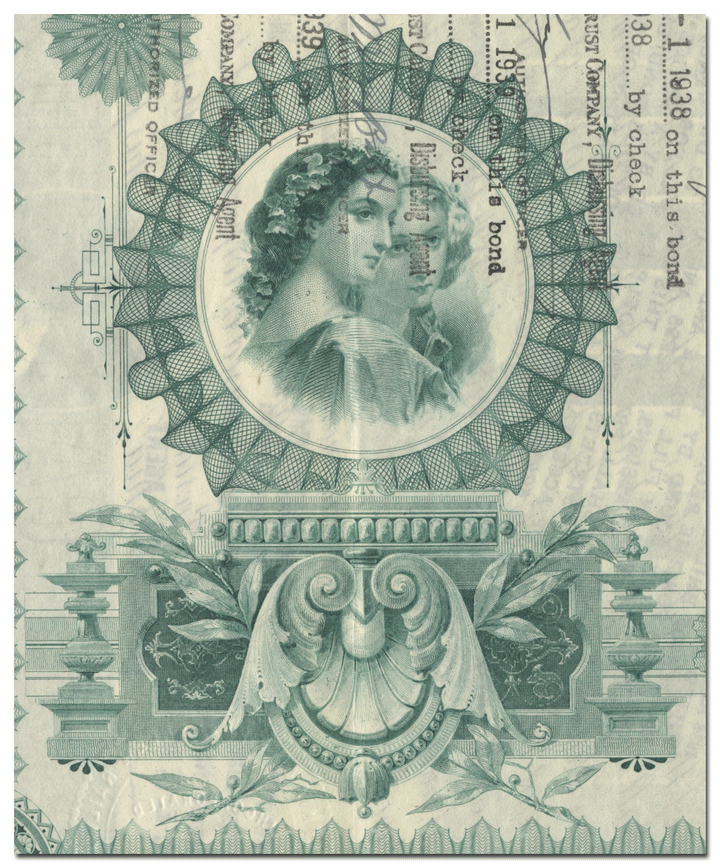 Philadelphia City Passenger Railway Company Bond Certificate (Back)