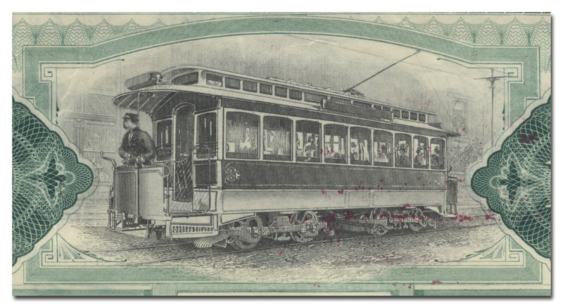 Philadelphia City Passenger Railway Company Bond Certificate