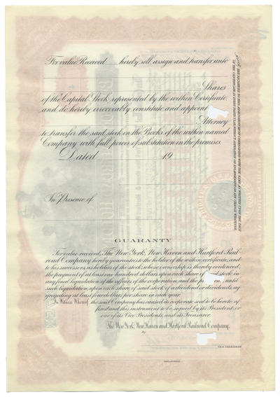 Boston Railroad Holding Company Stock Certificate