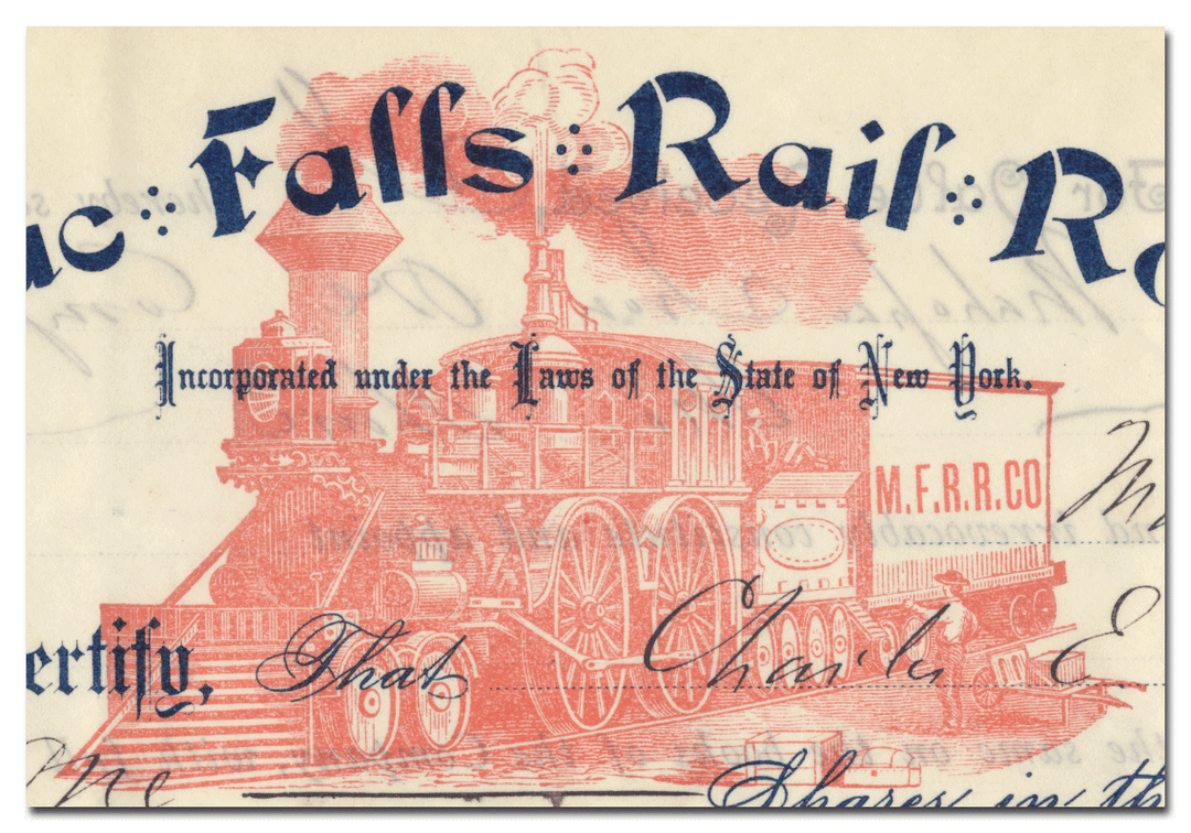 Mahopac Falls Rail Road Company Stock Certificate