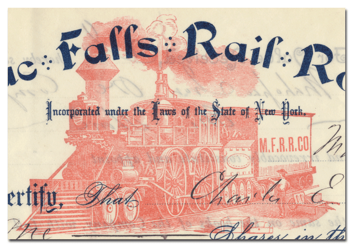 Mahopac Falls Rail Road Company Stock Certificate