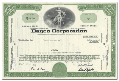Dayco Corporation Stock Certificate