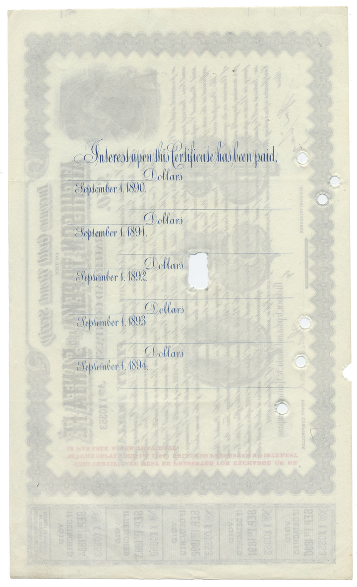 Atchison, Topeka and Santa Fe Railway Company Bond Certificate