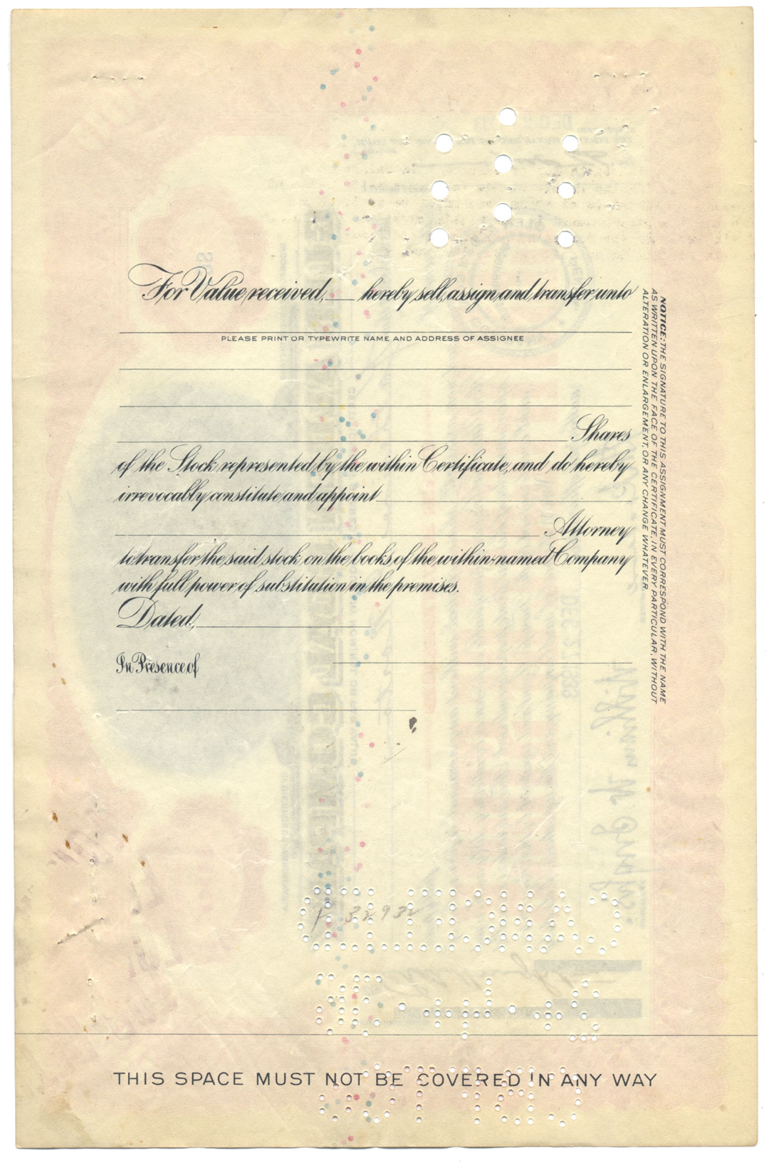 Glen Alden Coal Company Stock Certificate