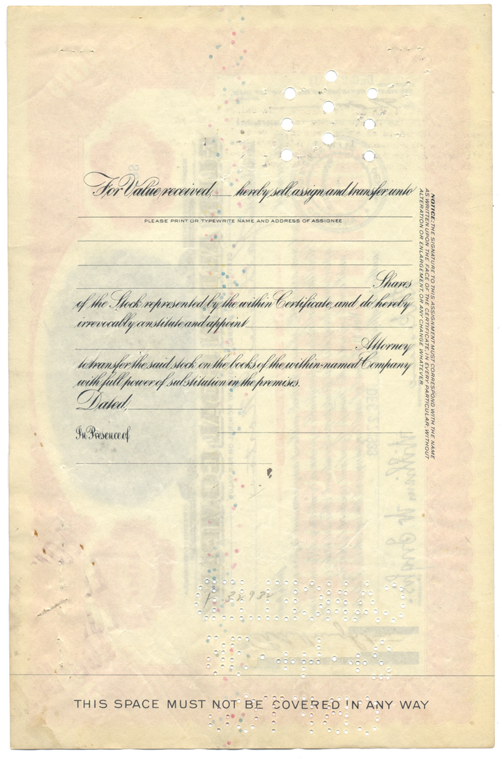 Glen Alden Coal Company Stock Certificate