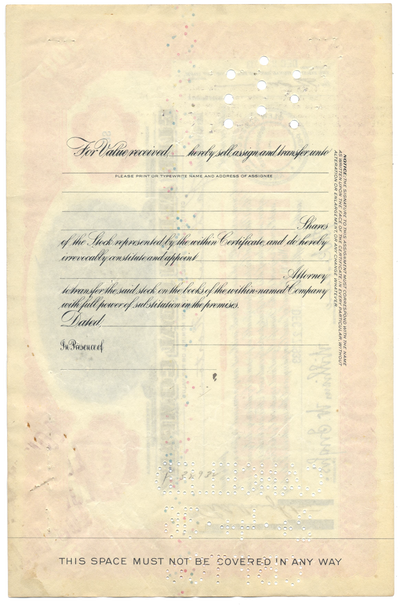 Glen Alden Coal Company Stock Certificate