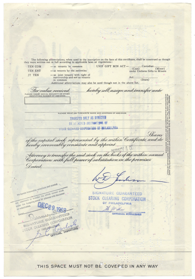 Pan American World Airways, Inc. Stock Certificate