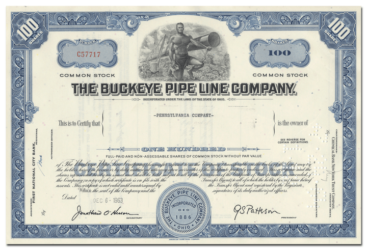 Buckeye Pipe Line Company Stock Certificate