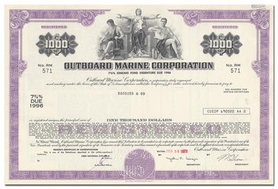 Outboard Marine Corporation Stock Certificate