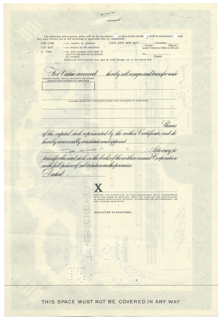 General Foods Corporation Stock Certificate