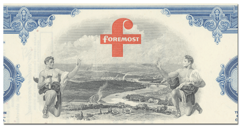 Foremost Dairies, Inc. Stock Certificate