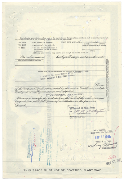 Pan American Sulphur Company Stock Certificate